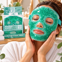 Masque pour le visage avec billes de gel