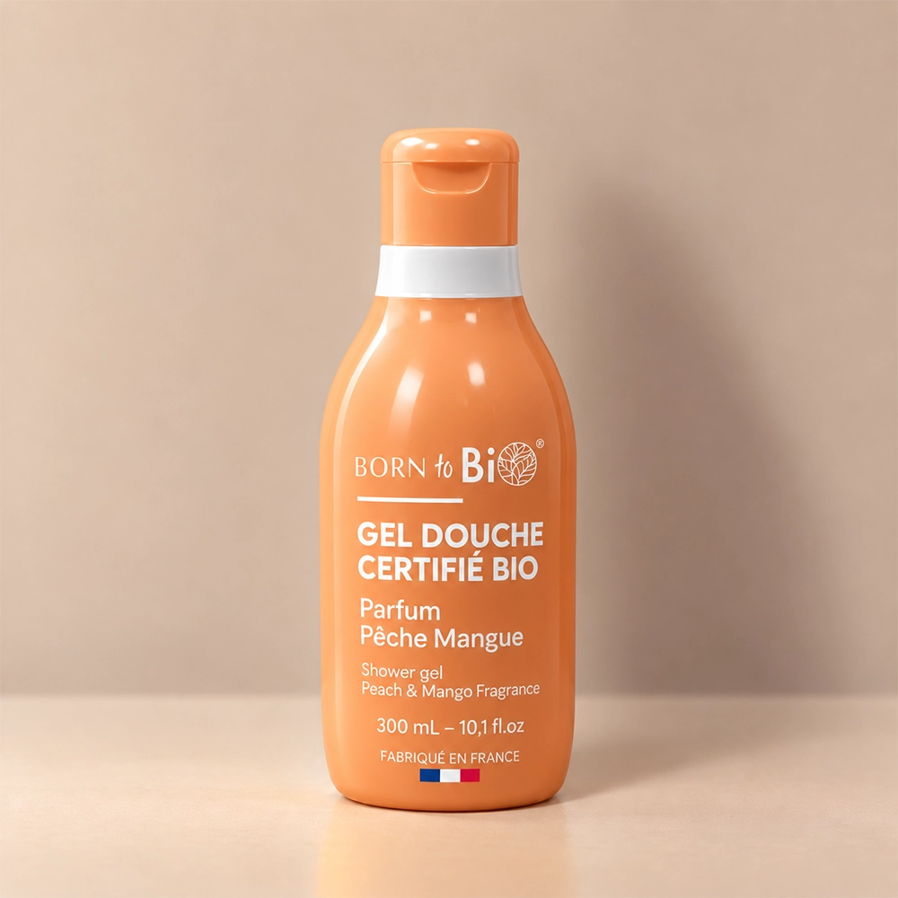 Gel douche certifié bio - Pêche & Mangue - 300 mL