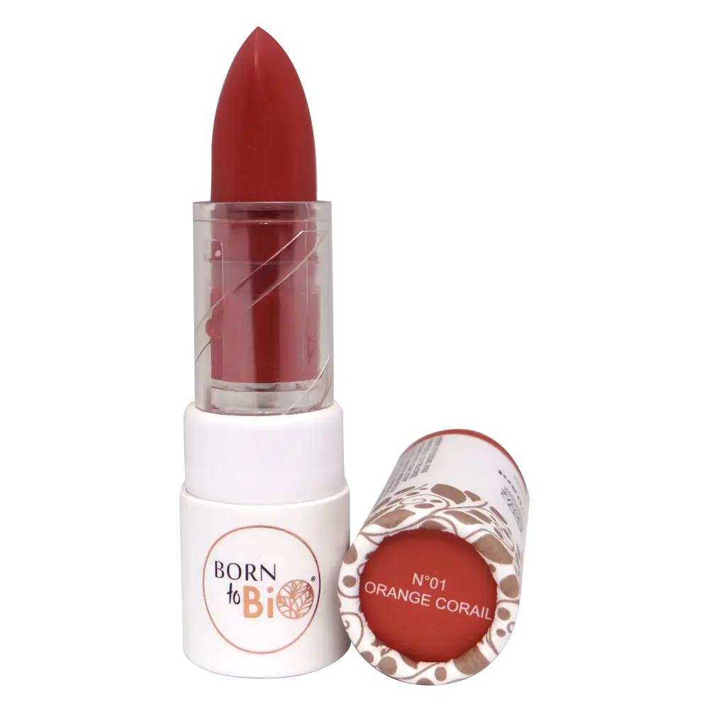 Rouge à lèvres brillant bio - #1 Orange Corail