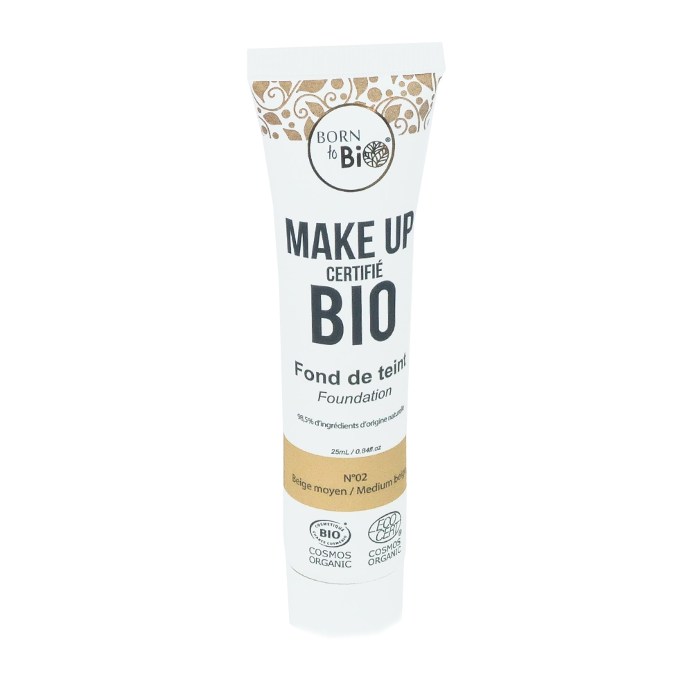 Certified organic foundation - #2 Medium Beige