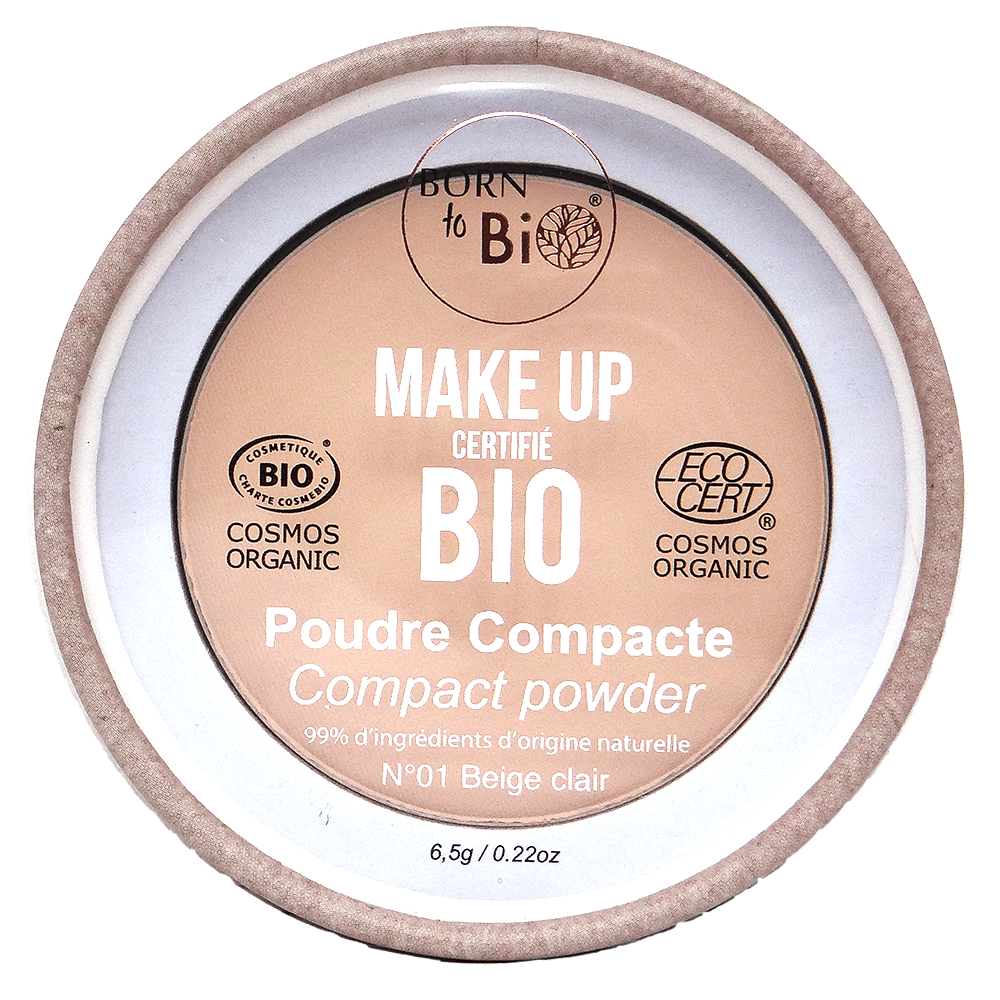 Certified organic compact powder - #1 Light Beige