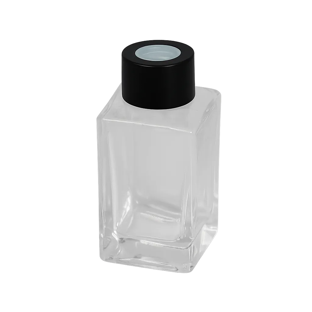 Glass bottle - 80 mL - Black Cap