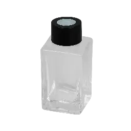 Bouteille en verre - 80 mL - Bouchon Noir