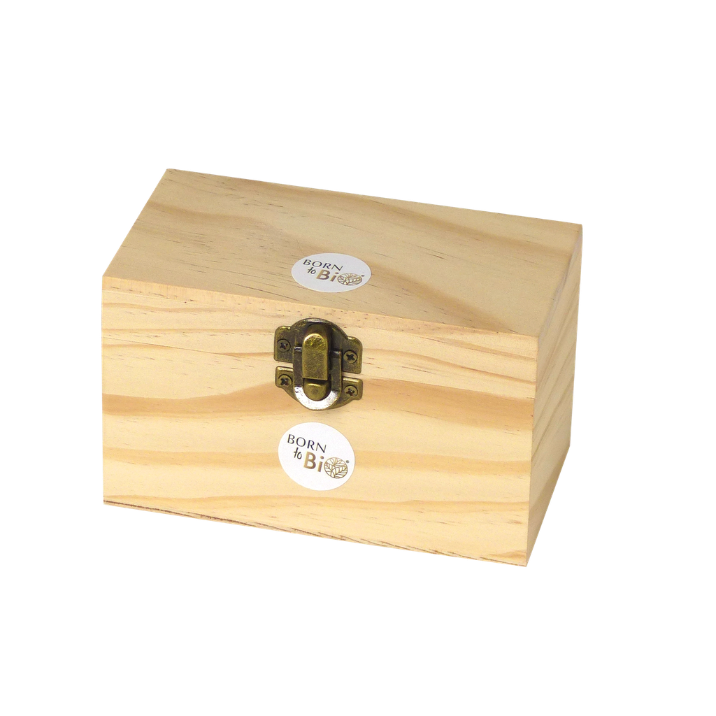 Wooden storage box - 8 X 10 mL Bottles - 13x7x8cm