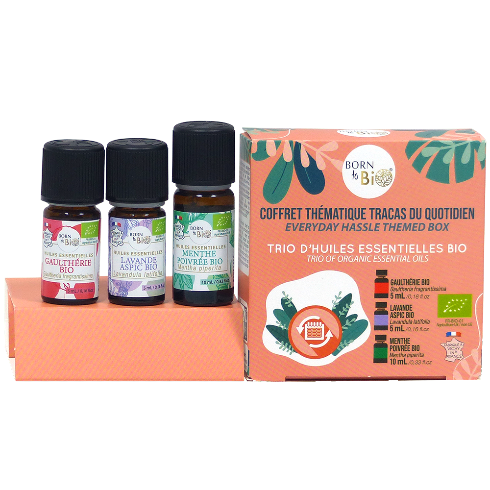 Everyday wellness trio organic essential oils gift set