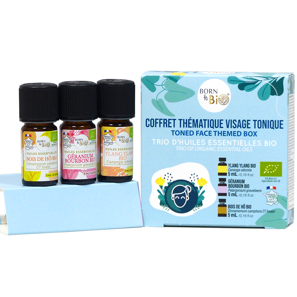 Toning face trio organic essential oils gift set
