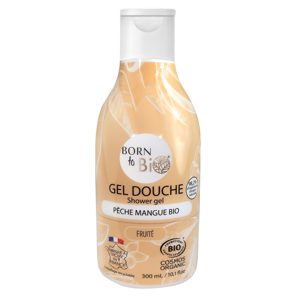 Certified organic shower gel - Organic Mango & Peach - 300 mL
