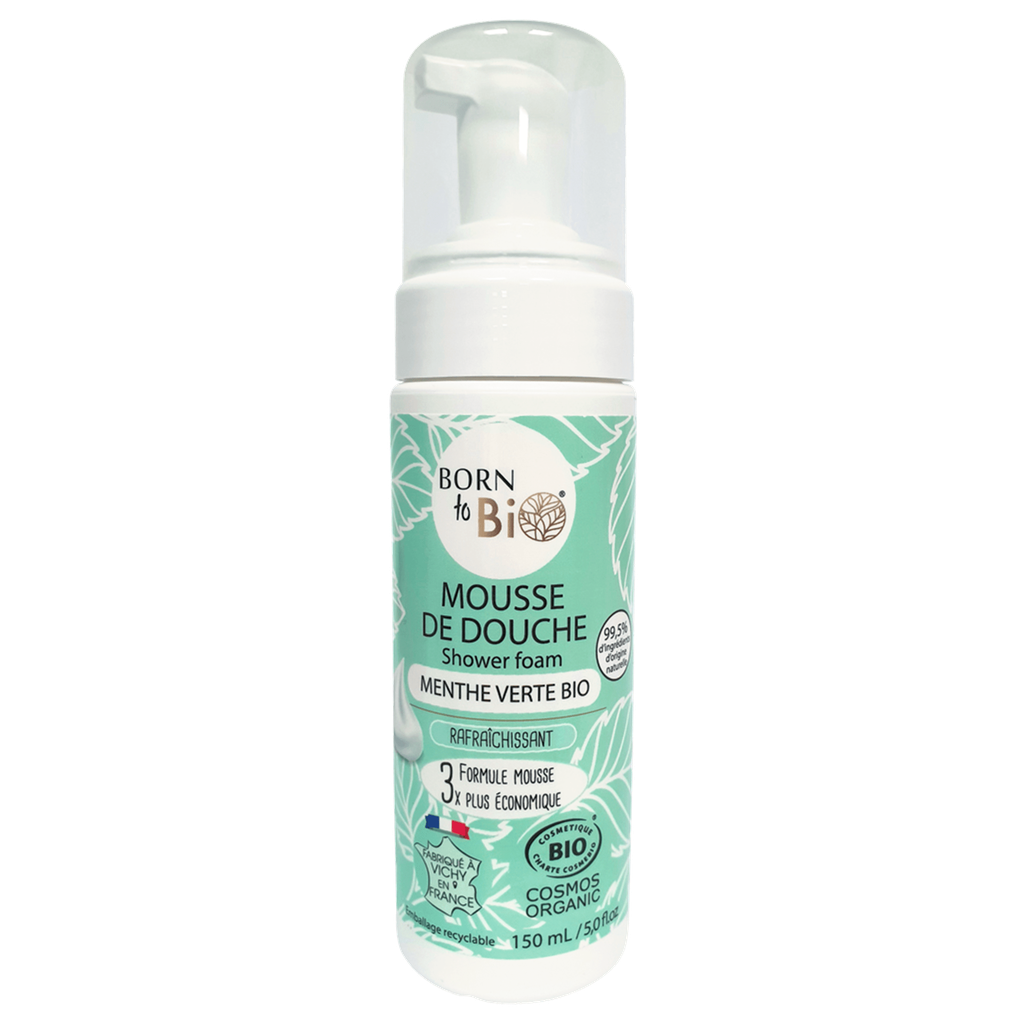 Mousse de douche certifiée bio - Menthe Verte Bio - 150 mL