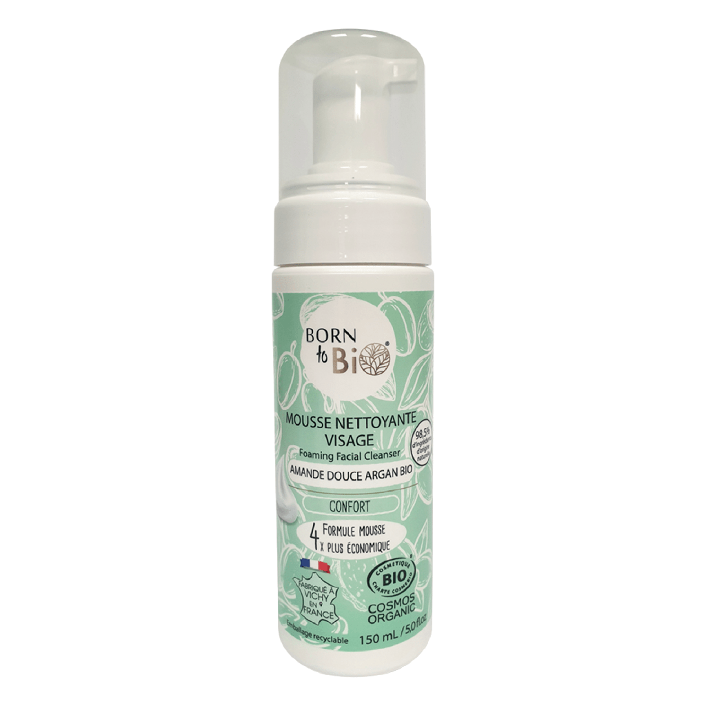 Mousse nettoyante visage - Argan Doux et Amandes Bio - 150 mL