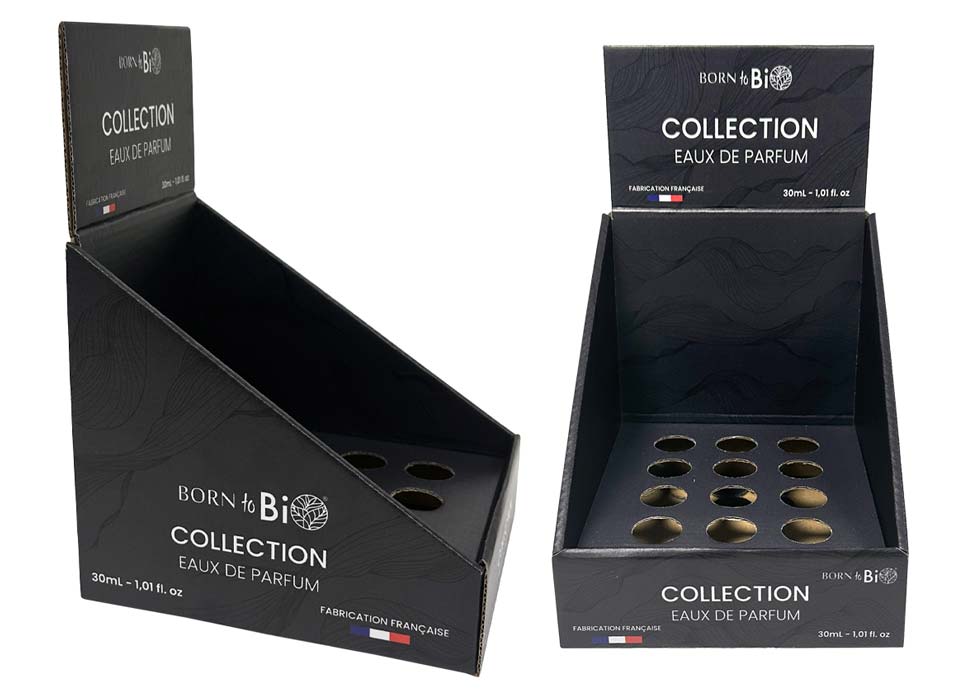 Display parfum noir (12 parfums)