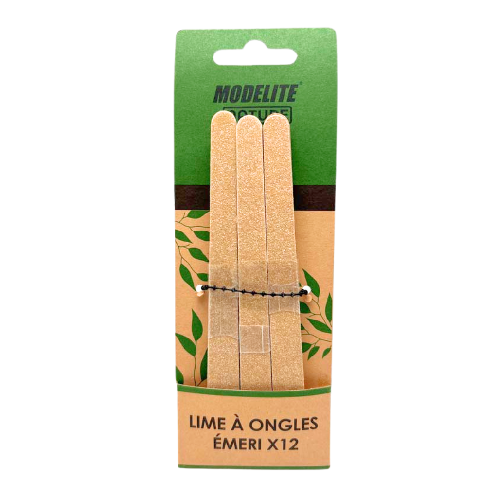 Limes à ongles bois x 12 - Grand Modèle