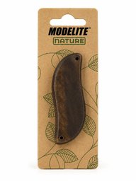 Barrette bois - Forme courbe bois foncé