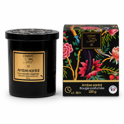 Bougie cire de soja 100% naturelle - Ambre Santal - 220g