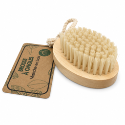 Brosse à ongle ovale / manche bois