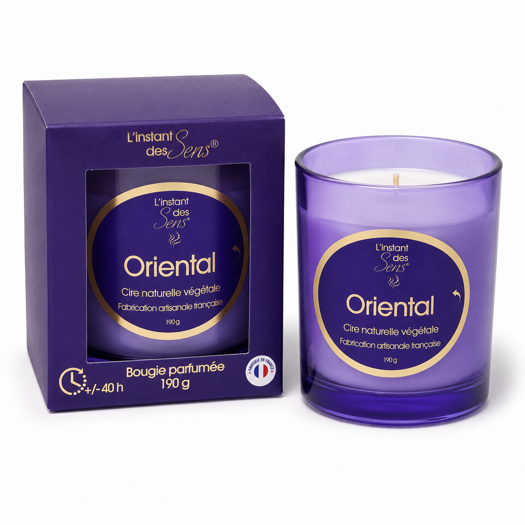 Bougie cire de soja 100% naturelle - Oriental - 190g