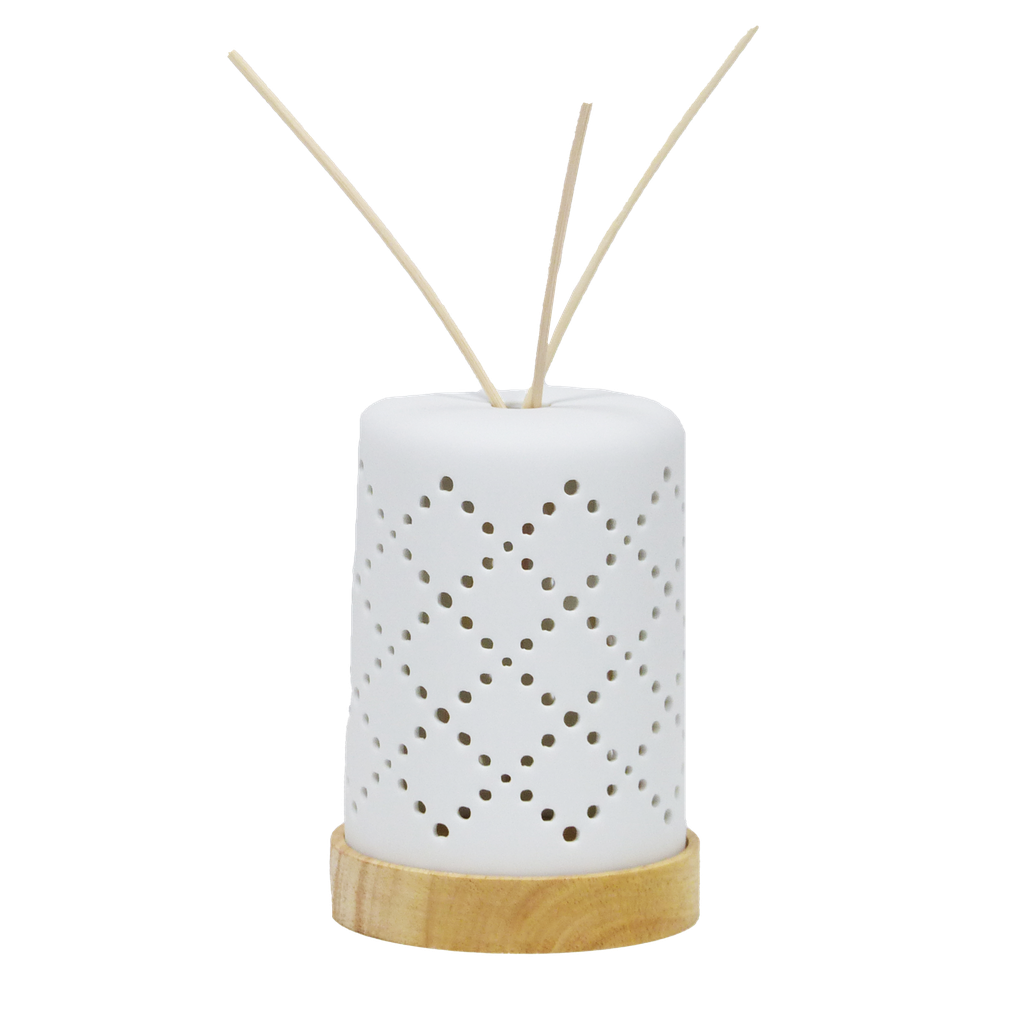 Ceramic reed diffuser with LED light