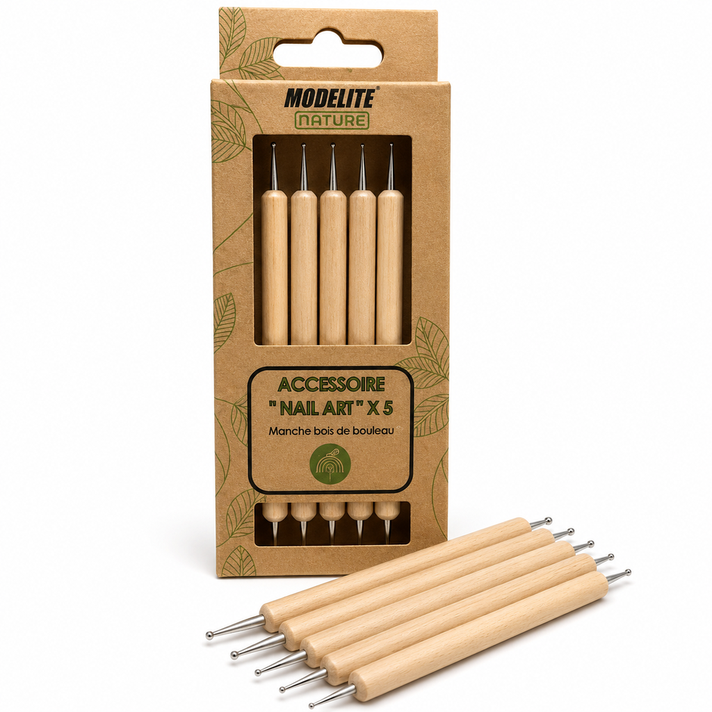 Brosse à ongle / manche bois