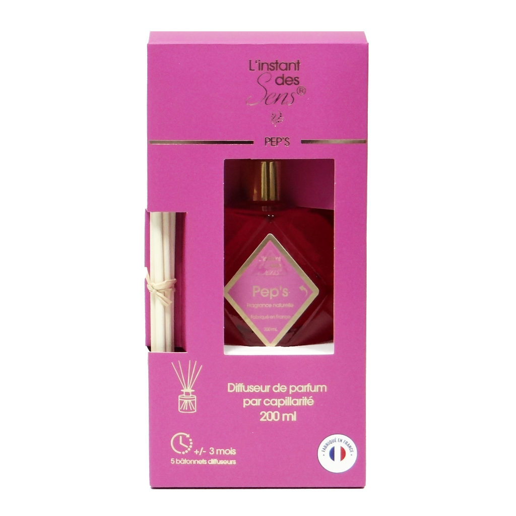 Diffuseur de parfum capillarité 200 mL - Pep's
