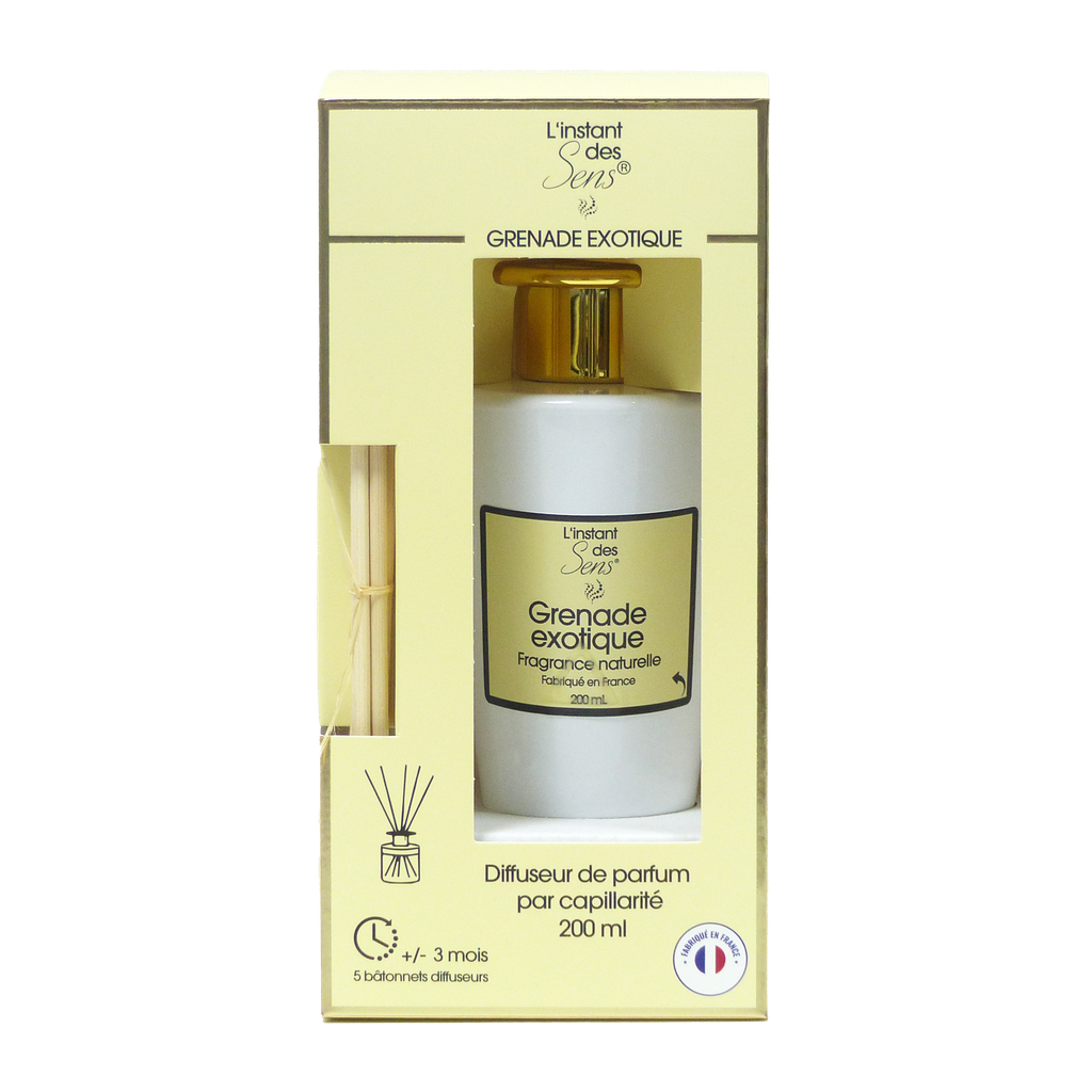 Diffuseur de parfum capillarité 200 mL - Grenade Exotique