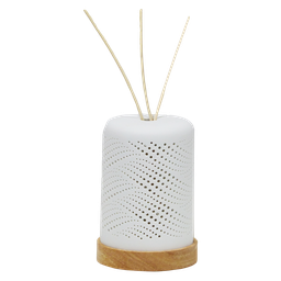 Diffuseur de parfum par capillarité en céramique avec LED - Motif vagues