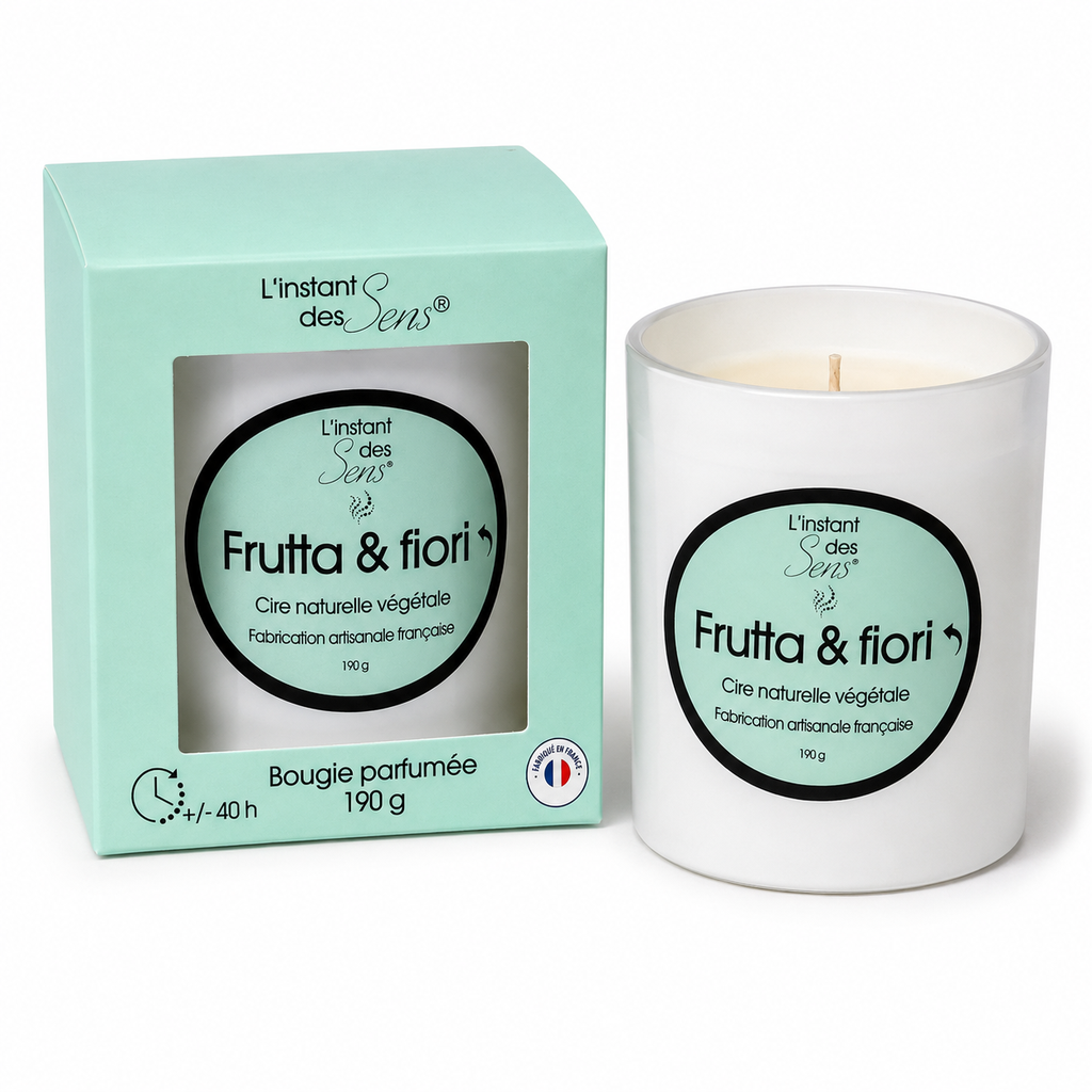 Bougie cire de soja 100% naturelle - Frutta & Fiori - 190g