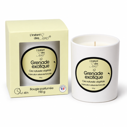 Bougie cire de soja 100% naturelle - Grenade Exotique - 190g