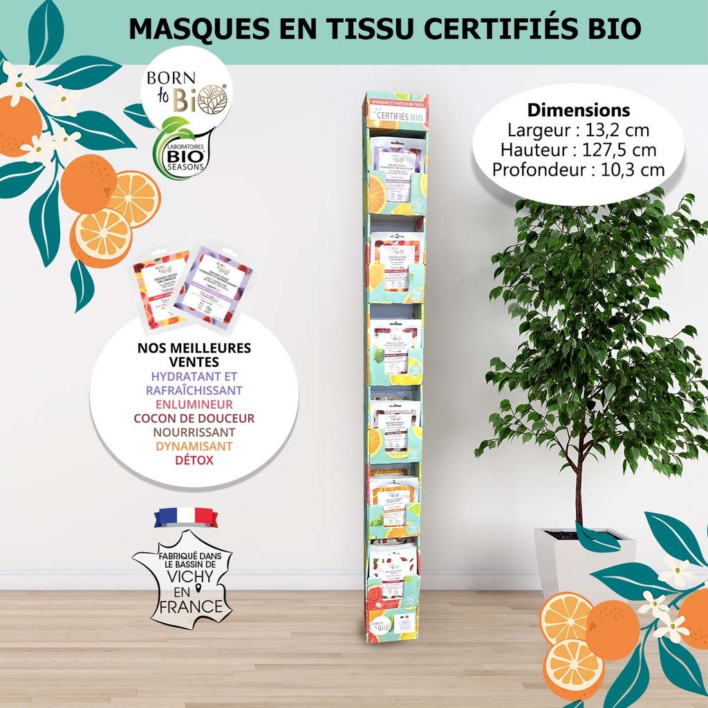 Starter Kit: Display Stand + Certified Organic Masks
