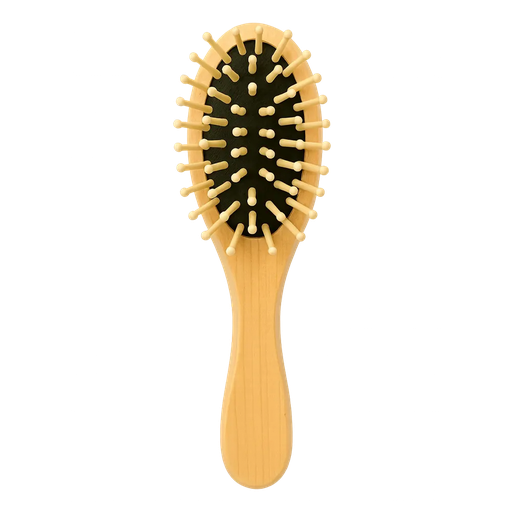[NAB025] Travel brush, lotus wood with bamboo bristles 17cm