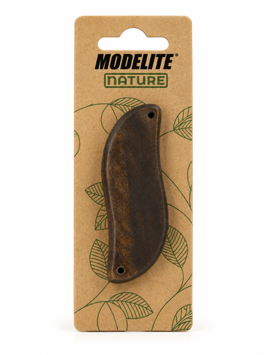[NAA014] Barrette bois - Forme courbe bois foncé