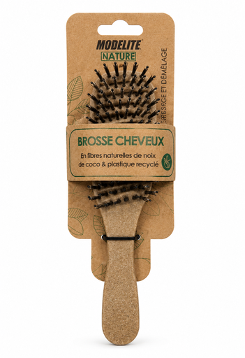 [NAB006] Multi-purpose flat brush / coconut fiber and recycled plastic
