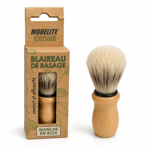 [NAS035] Blaireau de rasage manche bois
