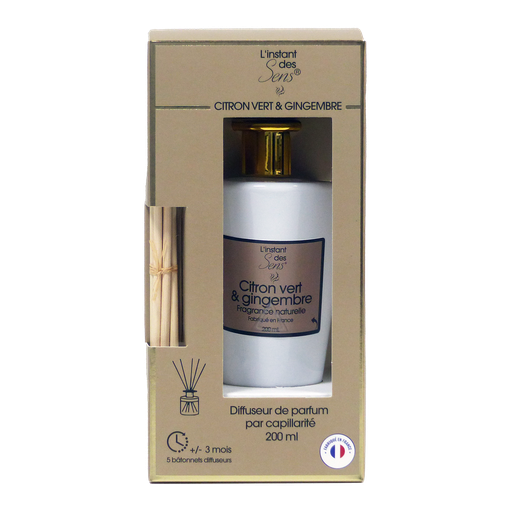 [PDADI0004] Diffuseur de parfum capillarité 200 mL - Citron Vert & Gingembre