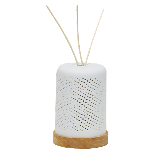 [PDACE0002] Diffuseur de parfum par capillarité en céramique avec LED - Motif vagues