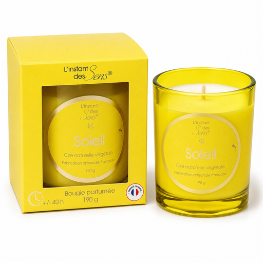 [PDABP0015] 100% natural soy wax candle - Soleil - 190g