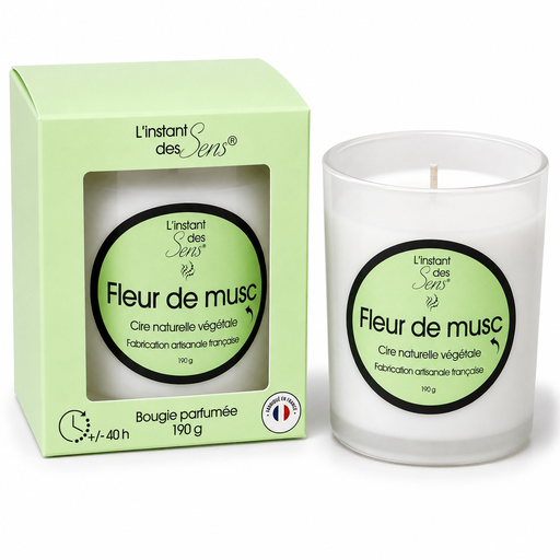[PDABP0008] 100% natural soy wax candle - Musk Flower - 190g