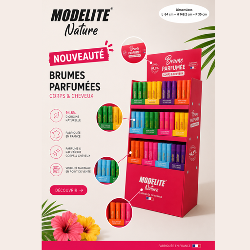 [PRESENTOIR-BRUME] Concept clé en main - Brumes Parfumées Corps & Cheveux