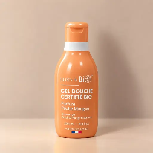[BIODO0019] Certified organic shower gel - Peach & Mango - 300 mL