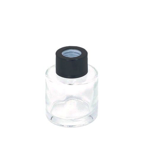 [AROAC0011] Bouteille en verre - 50 mL - Bouchon Noir