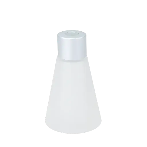 [AROAC0012] Frosted glass bottle - 50 mL - Gold/silver Cap