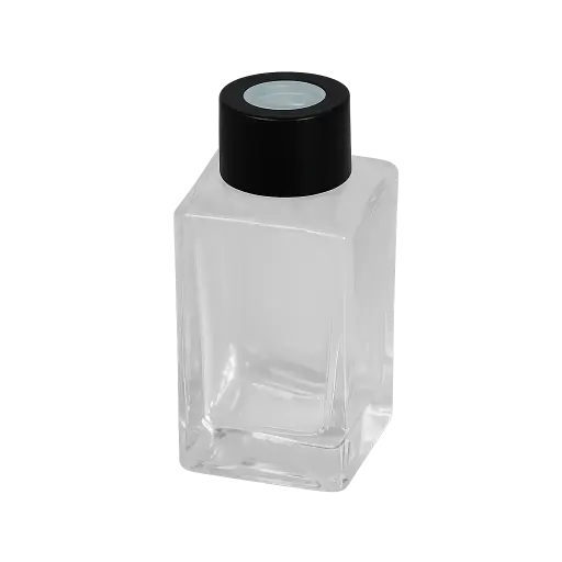 [AROAC0013] Glass bottle - 80 mL - Black Cap