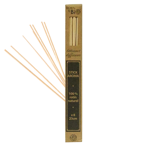 [AROAC0022] Natural rattan diffuser sticks x8 - 23cm