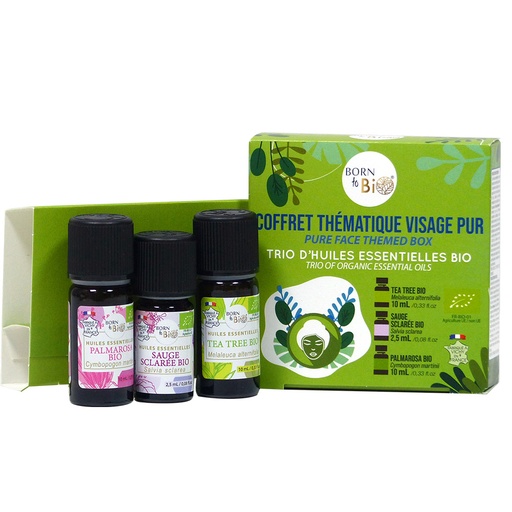 [AROKH0005] Coffret thématique visage pur trio d’huiles essentielles bio