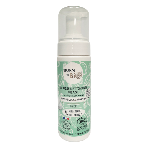 [BIOVI0011] Mousse nettoyante visage - Argan Doux et Amandes Bio - 150 mL