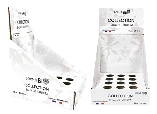 [DISP12EDPWHI] White Perfume Display (12 Fragrances)
